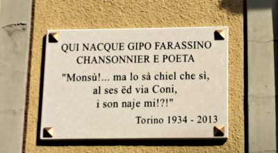 IN VIA CUNEO  UNA TARGA RENDE OMAGGIO E GIPO FARASSINO